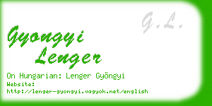 gyongyi lenger business card