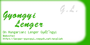 gyongyi lenger business card